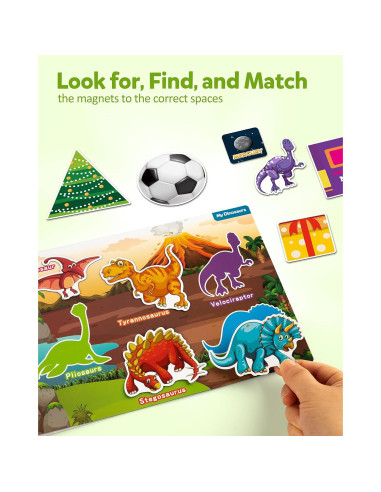 Libro Magnético Ocupado Coogam para Preescolar - 9 Actividades