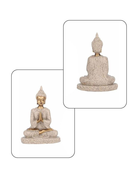 Estatua de Buda Pequeña de Arenisca 8cm para Jardín Estatua de Buda Pequeña de Arenisca 8cm para Jardín