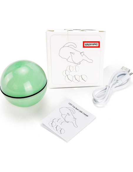 Juguete Interactivo para Gatos WWVVPET Bola LED Recargable Juguete Interactivo para Gatos WWVVPET Bola LED Recargable