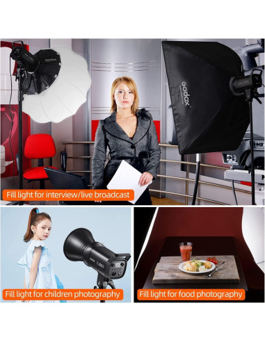 GODOX SL100D Luz de Video 5600K Compacta CRI 96 Efectos 8 Fx
