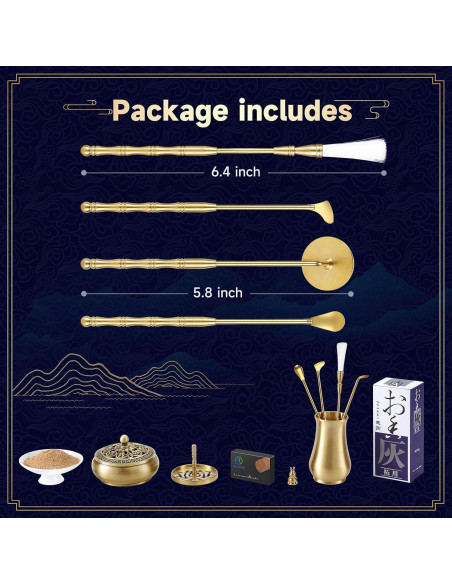 Kit de quemador de incienso RE RELIURE con polvo de sándalo Kit de quemador de incienso RE RELIURE con polvo de sándalo