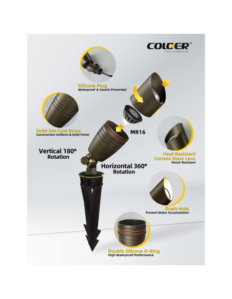 Foco de Jardín COLOER 12V LED 5W Bronce 450LM 2700K Foco de Jardín COLOER 12V LED 5W Bronce 450LM 2700K