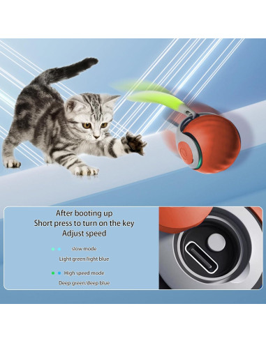 Bola Interactiva para Gatos Oiuyamn con Pluma y Modos