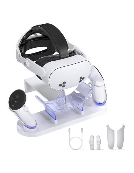 Dock de Carga Rápida Kuject para Quest 3 y 3S con Soporte Dock de Carga Rápida Kuject para Quest 3 y 3S con Soporte