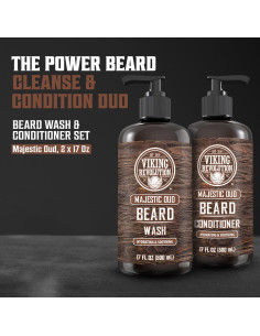 Viking Revolution Set de Lavado y Acondicionador de Barba 500ml 2