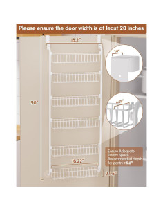 Estante Colgante LAMU 6 Niveles Blanco para Cocina y Despensa 2