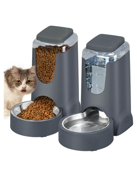 Comedero Automático HWONMTE 2-SLT con Dispensador de Agua Comedero Automático HWONMTE 2-SLT con Dispensador de Agua