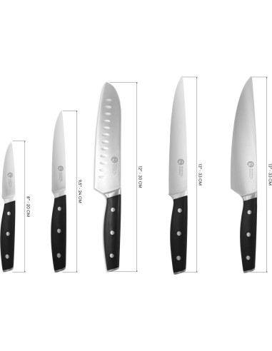 Juego de cuchillos de chef MasterChef 5 piezas con bolsa