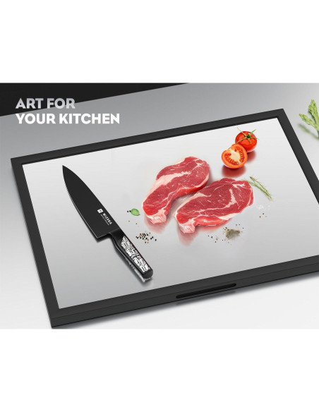 Cuchillo de Chef WIZEKA 20 cm Acero Inoxidable Ergonómico Cuchillo de Chef WIZEKA 20 cm Acero Inoxidable Ergonómico
