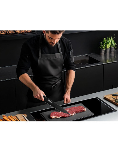 Cuchillo de Chef WIZEKA 20 cm Acero Inoxidable Ergonómico