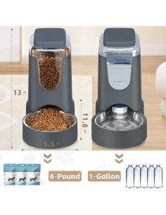 Comedero Automático HWONMTE 2-SLT con Dispensador de Agua 2