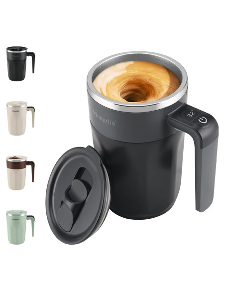 Taza de café auto mezcladora Mongdio 400ml con pantalla de temperatura Taza de café auto mezcladora Mongdio 400ml con pantalla de temperatura