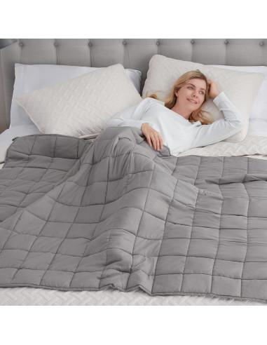 Manta Pesada Serta Zen Rest 4.54 kg 122x183 cm Gris