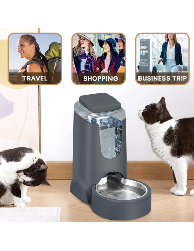 Comedero Automático HWONMTE 2-SLT con Dispensador de Agua