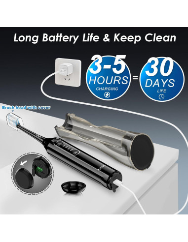 Cepillo de dientes eléctrico Umisr Wf2100 4 en 1 con irrigador