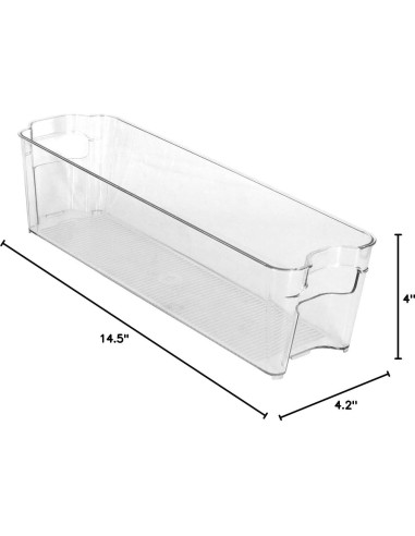 Contenedor Organizador de Refrigerador Glad 36.8x10.7x10.2 cm