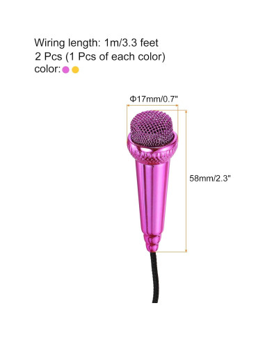 Micrófono Mini Portátil MECCANIXITY 2 Pcs con Cubiertas