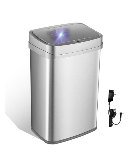 Cubo de Basura Automático Ninestars Nova 50L Acero Inoxidable Cubo de Basura Automático Ninestars Nova 50L Acero Inoxidable
