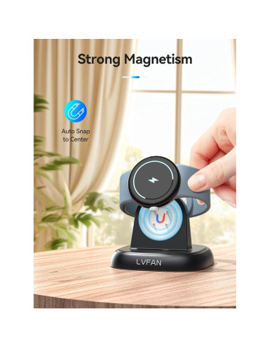 Cargador Dock LVFAN para Pixel Watch 3 2 y Fitbit Versa 4 3