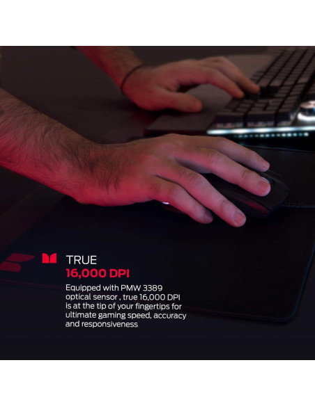 Ratón Gaming Monster Alpha 9.0 RGB, 16000 DPI, Ergonómico Ratón Gaming Monster Alpha 9.0 RGB, 16000 DPI, Ergonómico