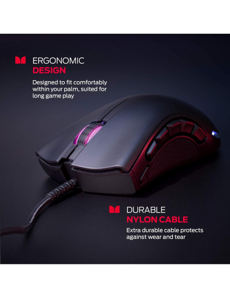 Ratón Gaming Monster Alpha 9.0 RGB, 16000 DPI, Ergonómico Ratón Gaming Monster Alpha 9.0 RGB, 16000 DPI, Ergonómico
