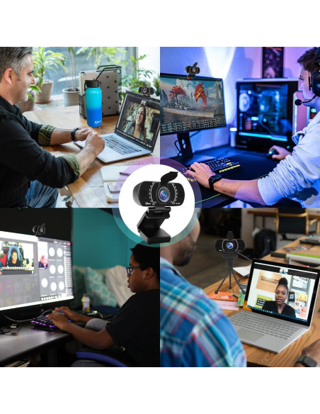 Cámara Web Akyta HD 1080p con Micrófono y Trípode Cámara Web Akyta HD 1080p con Micrófono y Trípode