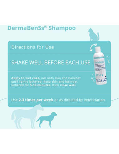 Champú DermaBenS para Perros, Gatos y Caballos 340g