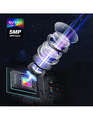 Cámara Web GUSGU G910 2K Quad HD con Micrófono y Luz