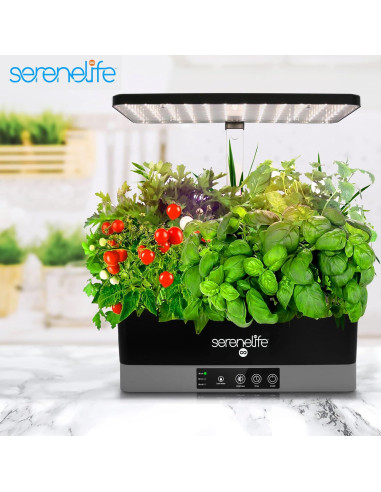 Jardín Hidropónico de Hierbas SereneLife 6 Cápsulas LED Ajustable
