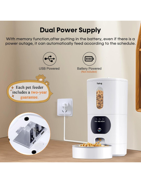 Dispensador Automático de Comida Yakry C2 con Cámara HD 1080P Dispensador Automático de Comida Yakry C2 con Cámara HD 1080P