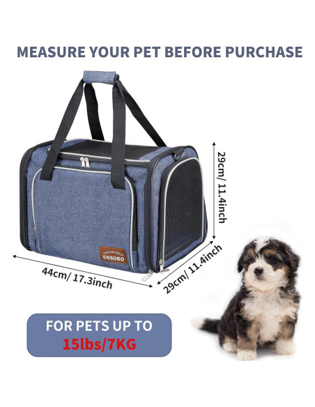 Transportín para Perros y Gatos ENSOBO 44x29x29cm Aprobado Transportín para Perros y Gatos ENSOBO 44x29x29cm Aprobado