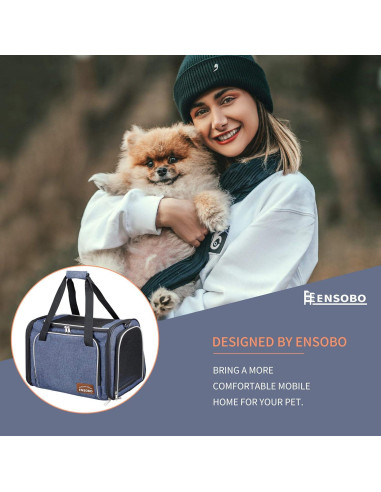 Transportín para Perros y Gatos ENSOBO 44x29x29cm Aprobado