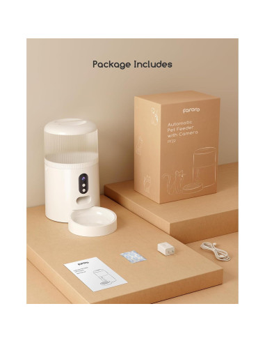 Comedero Automático Faroro 4L con Cámara HD 3MP
