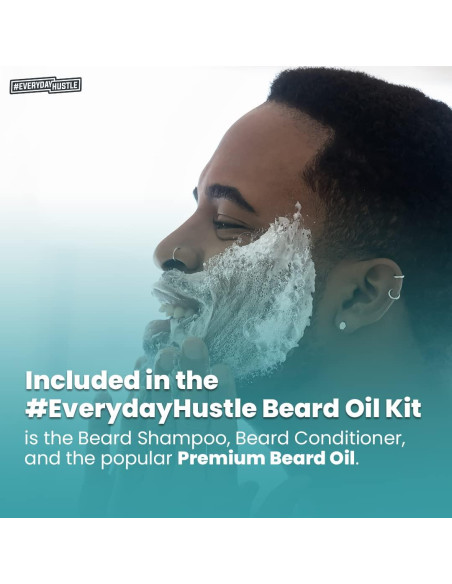 Kit de Cuidado de Barba EverydayHustle 3 en 1 - Champú, Acondicionador y Aceite Kit de Cuidado de Barba EverydayHustle 3 en 1 - Champú, Acondicionador y Aceite