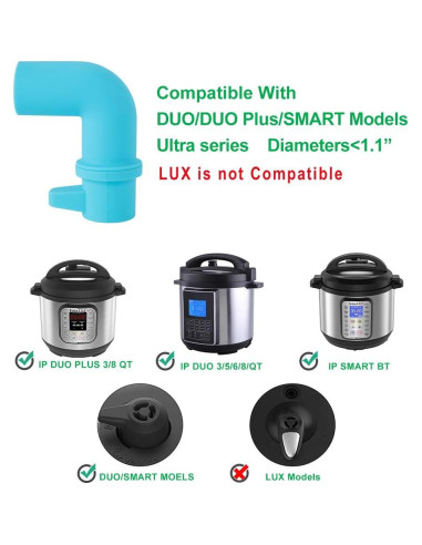 Desviador de Vapor LONAGE para Olla a Presión Instant Pot - Silicona Segura