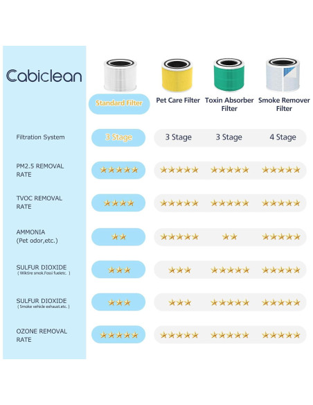 Filtro de Reemplazo HEPA H13 Cabiclean Core 300 - 2 Paquetes Filtro de Reemplazo HEPA H13 Cabiclean Core 300 - 2 Paquetes