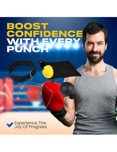Juego de Pelotas de Reflexión de Boxeo Forest & Twelfth - 3 Pelotas