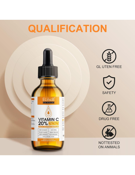 Suero Facial Vitamina C ELBBUB 60ml Antienvejecimiento Suero Facial Vitamina C ELBBUB 60ml Antienvejecimiento