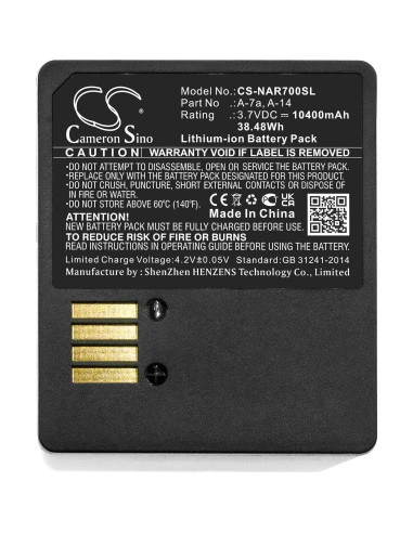 Batería de Reemplazo 10400mAh 3.7V Flujoy para Arlo Pro 4