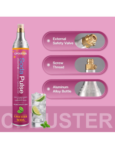 Recarga CO2 60L CPDUSTER - Cartuchos para máquinas de soda