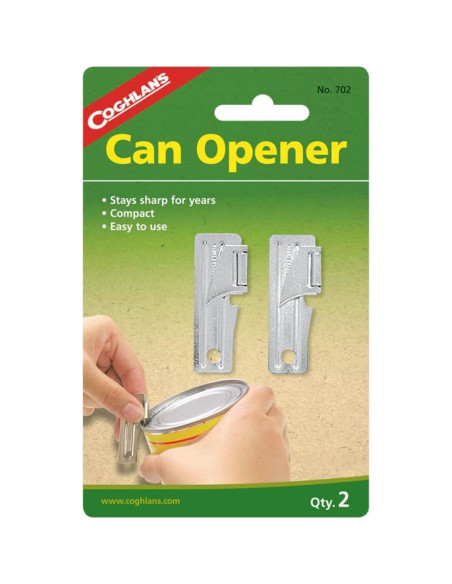 Abrelatas Manual Coghlan's 2-Pack Acero Niquelado Camping Abrelatas Manual Coghlan's 2-Pack Acero Niquelado Camping