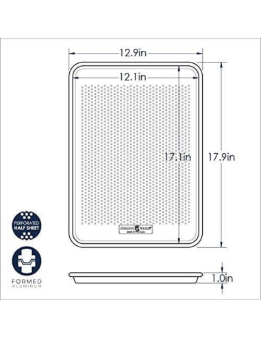 Bandeja para Hornear Perforada Nordic Ware 45.7x32.8 cm Aluminio
