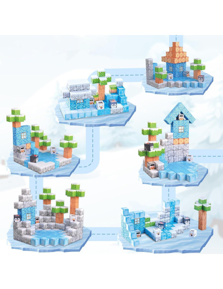 97 Piezas Bloques Magnéticos Tema Invernal THEBRIXKING 2.54 cm 97 Piezas Bloques Magnéticos Tema Invernal THEBRIXKING 2.54 cm