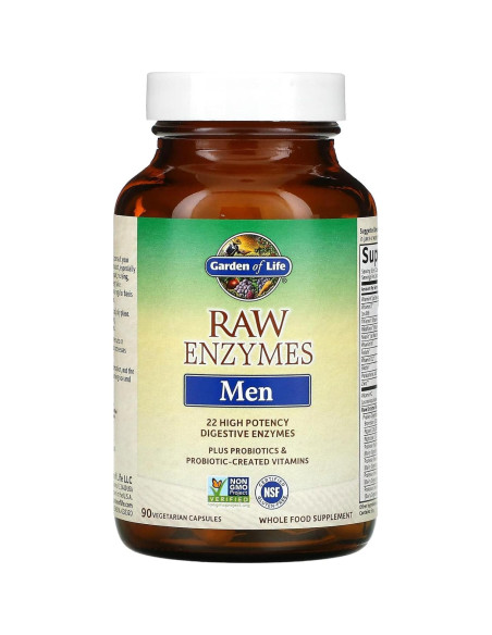 Enzimas Digestivas para Hombres Jardín de la Vida 90 Cápsulas Enzimas Digestivas para Hombres Jardín de la Vida 90 Cápsulas