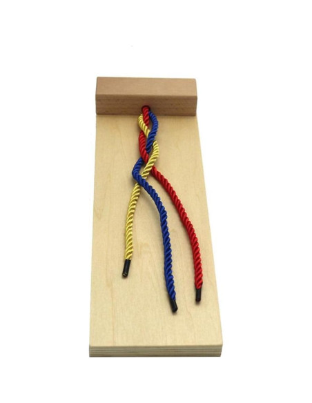 Tablero de Tejido de Madera Montessori Milageto 29x9.5cm Tablero de Tejido de Madera Montessori Milageto 29x9.5cm