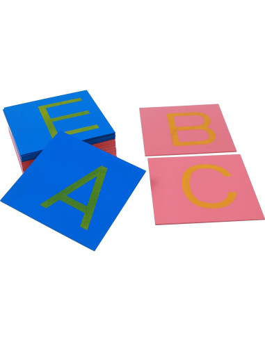 Letras de Lija Montessori Adena - 26 Mayúsculas Táctiles