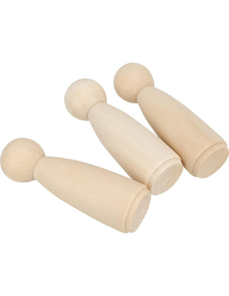 30 Piezas Muñecas de Madera sin Terminar HEIHAK 8.89 cm 30 Piezas Muñecas de Madera sin Terminar HEIHAK 8.89 cm