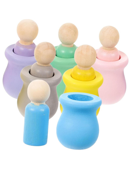 Muñecos de Madera sin Terminar Kisangel 12 Pcs para DIY Muñecos de Madera sin Terminar Kisangel 12 Pcs para DIY