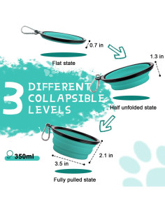 Cuencos Plegables para Perros Rest-Eazzzy 2 Unidades Silicona 2