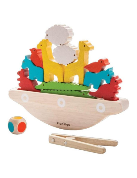 Juguete Barco de Equilibrio PlanToys - Madera Sostenible 15 Piezas Juguete Barco de Equilibrio PlanToys - Madera Sostenible 15 Piezas